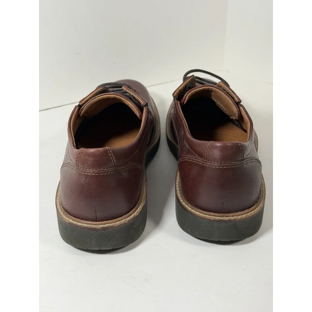 ECCO Men's Ian Casual Tie Oxford shoes in brown full-grain‎ leather, Size 45